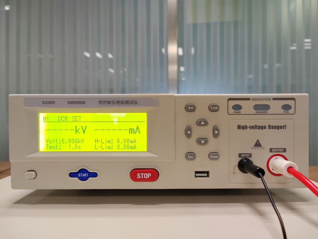 RS232/RS485 อินเตอร์เฟซ I/O AC DC IR Hypot Tester ความดันออก 0.1KV-1.0KV