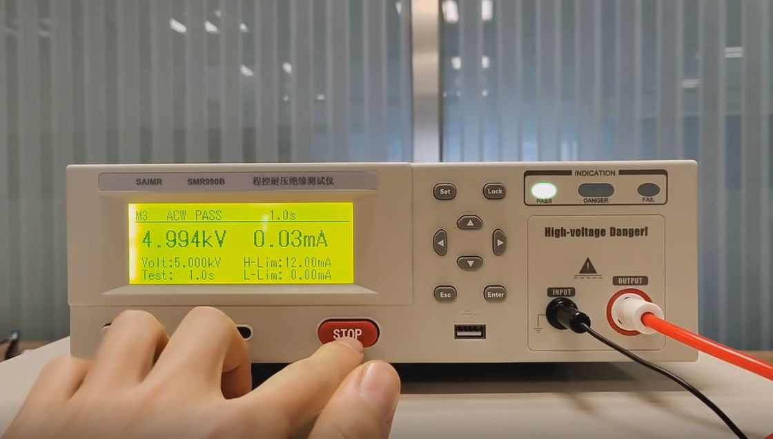 7.5kg พกพา Hipot Tester การกันหนาว Hipot ทนความกระชับเครียด Tester ด้วย Arc การตรวจสอบฟังก์ชัน 1-9 ระดับ
